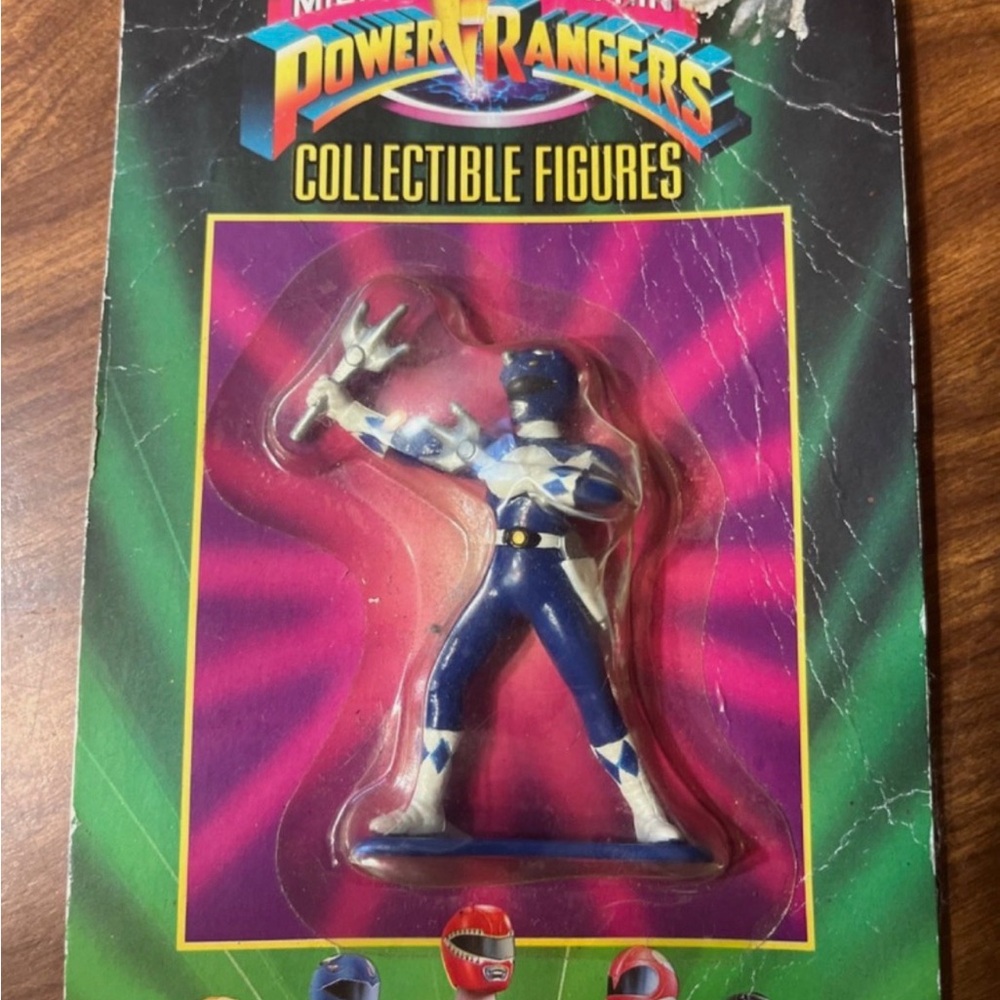 Mighty Morphin Power Rangers Blue Ranger Collectible Figure. rare Bandai 1993
